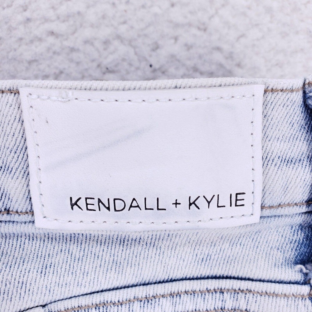Kendall Kylie Jean Women SZ 9 Blue Denim Straight Stretch High Rise VTG Slim 90s - Picture 10 of 10